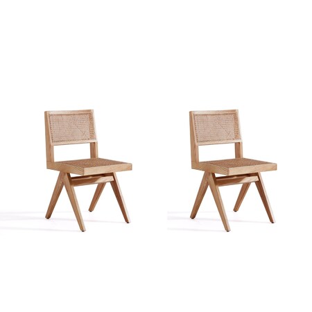 Manhattan Comfort Hamlet Dining Chair in Nature Cane, Set of 2 DCCA03-NA